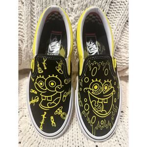 Vans x Spongebob "Skate Slip-On" Sneakers (Gigliotti) Classic Skating Shoes 6.5